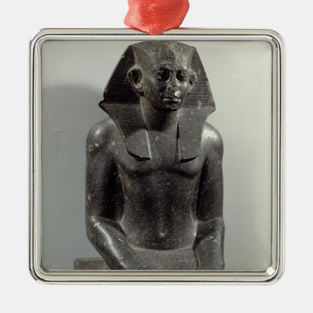 Staty av Sesostris III (1887-49 BC) som unga Julgransprydnad Metall (Framsidan)