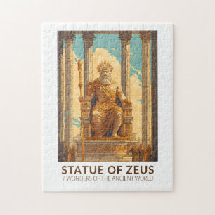 Staty av Zeus Sju Underverk i Världen Vintage Pussel