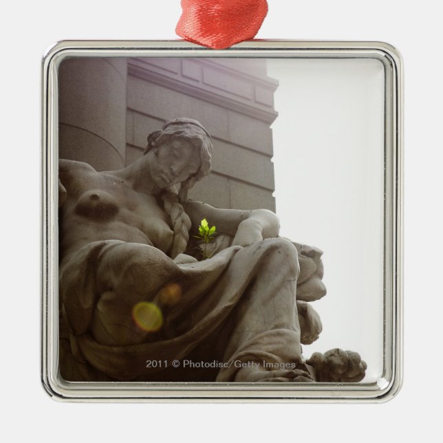 Staty för indianmedborgaremuseum julgransprydnad metall (Framsidan)