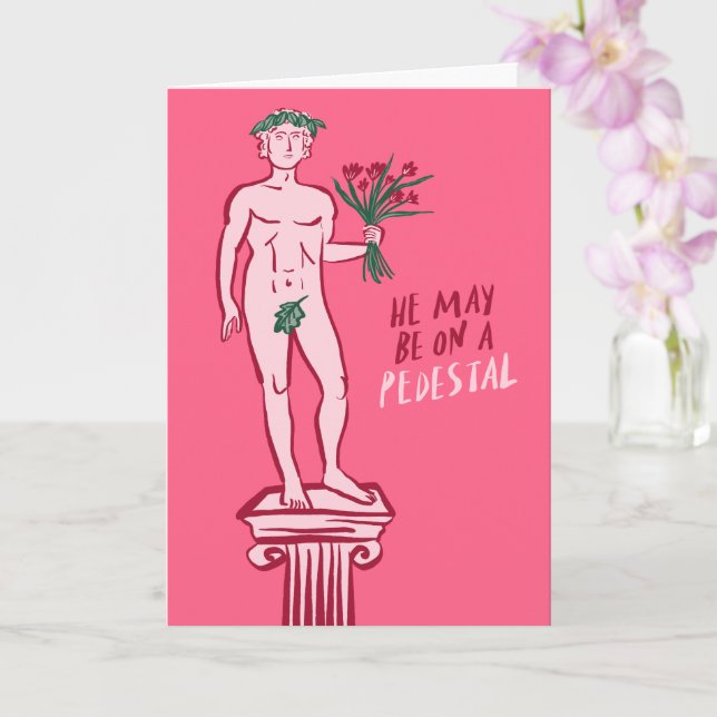STATY GALENTINE Alla hjärtans dag Whimsical Rolig  Kort (Orkide)