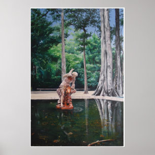 Staty i Jardin de Botanica, Rio de Janeiro Poster