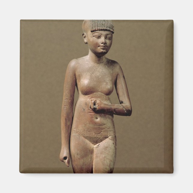 Staty of a young servant girl (wood) magnet (Framsidan)