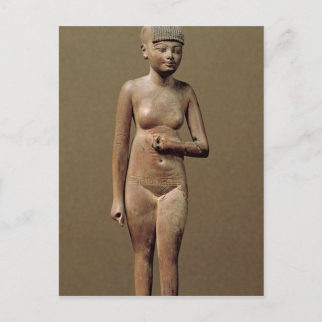 Staty of a young servant girl (wood) vykort (Framsida)