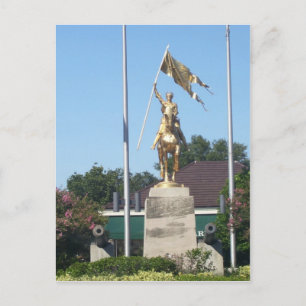 Staty över St. Jeanne d'Arc Vykort