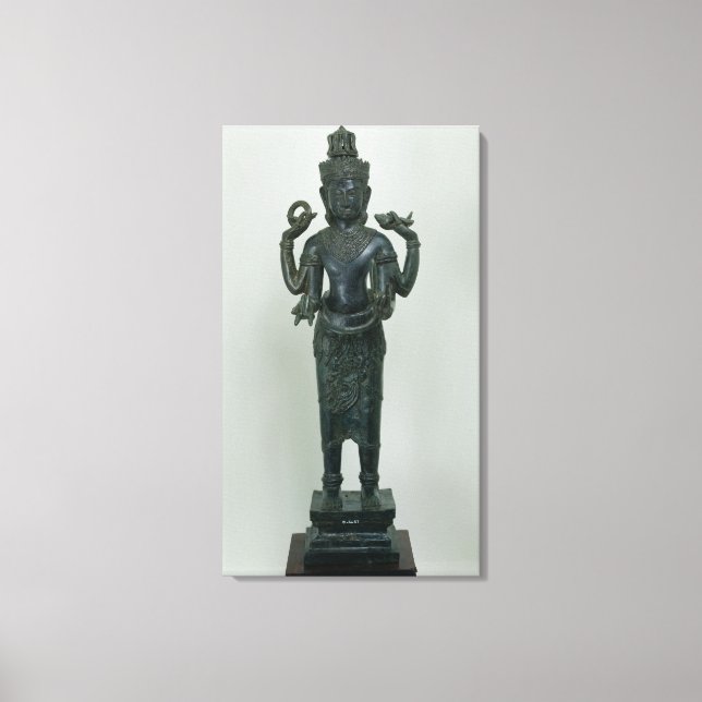 Staty Vishnu i sin trippelform Vishnu Canvastryck (Framsida)