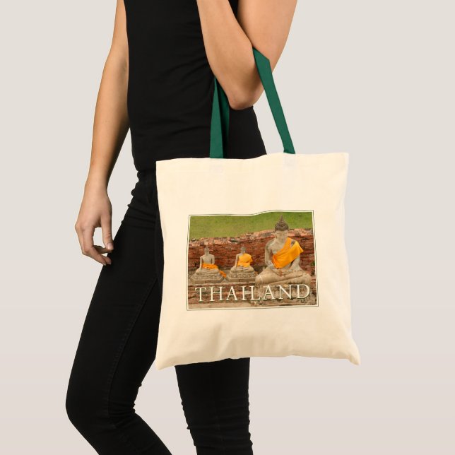Statyer av sittande Buddhor | Ayutthaya, Thailand Tygkasse (Framsida (produkt))