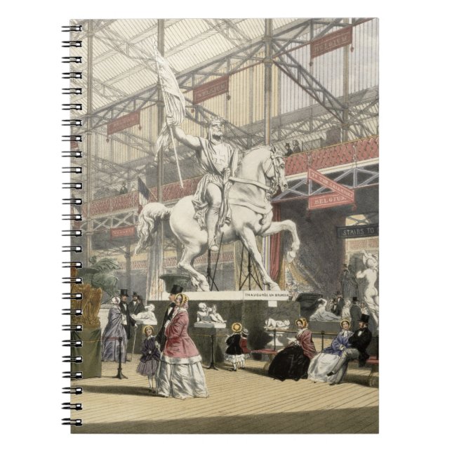 Statyer i Belgien delar upp av den underbara Anteckningsbok Med Spiral (Framsidan)