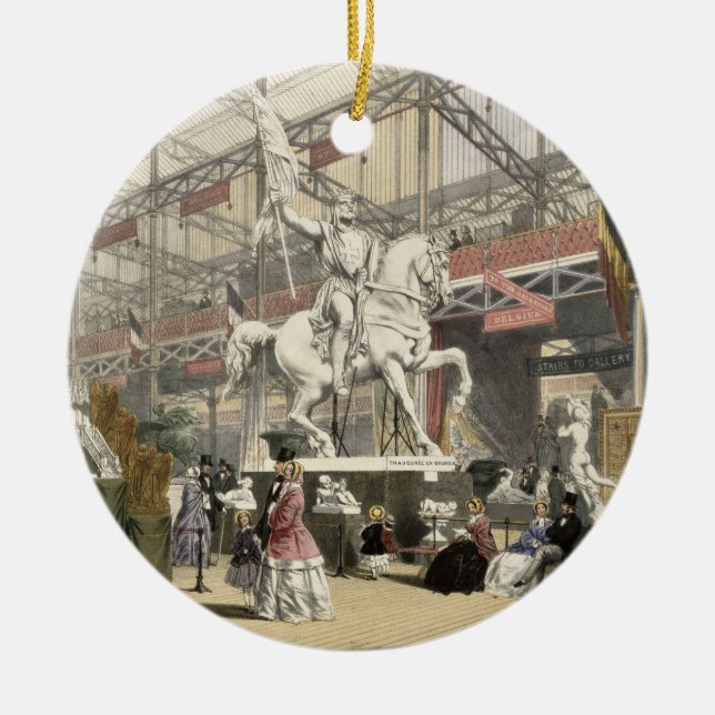 Statyer i Belgien delar upp av den underbara Julgransprydnad Keramik (Framsidan)