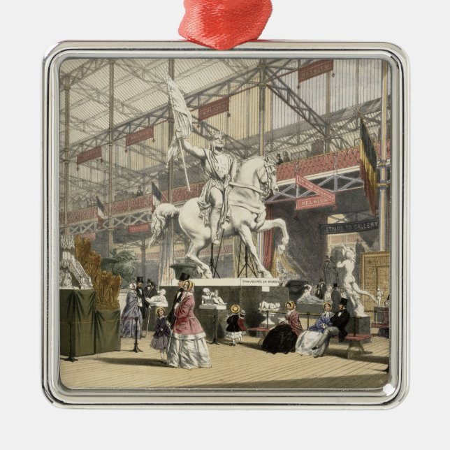 Statyer i Belgien delar upp av den underbara Julgransprydnad Metall (Framsidan)