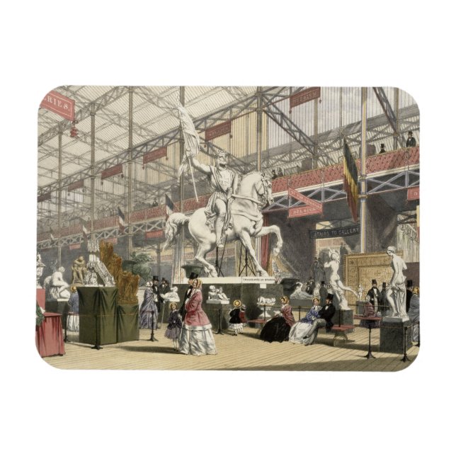 Statyer i Belgiska delen av Underbara Exhibi Magnet (Horisontell)