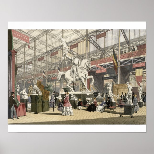 Statyer i Belgiska delen av Underbara Exhibi Poster (Framsidan)