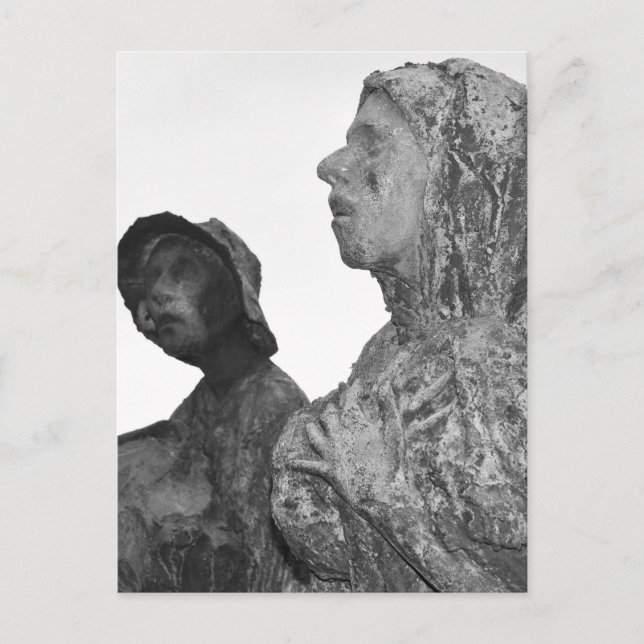 Statyer över den stora svälten i Irland i Dublin Vykort (Framsida)