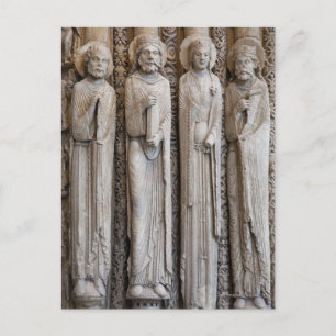 Statygjutningar från Chartres fasad Vykort