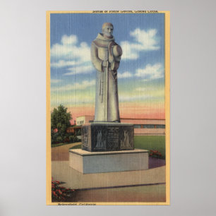 Statyn av Padre Garces i Garces cirklar Poster