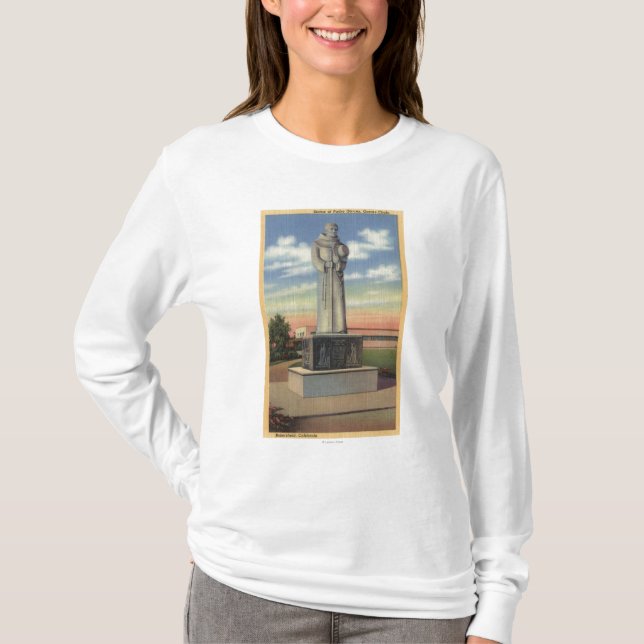 Statyn av Padre Garces i Garces cirklar Tee Shirt (Framsida)