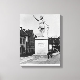 Statyn av William berättar, c.1860-90 Canvastryck