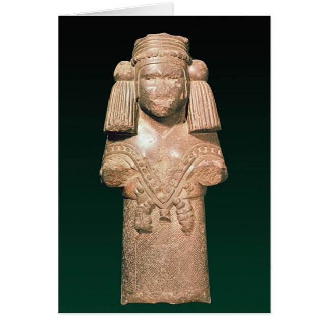 Statyn Coatlicue, den gamla jorden och mor Hälsningskort (Framsidan)