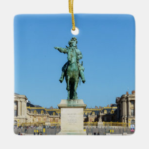 Statyn Equestrian Louis XIV i Versailles Julgransprydnad Keramik