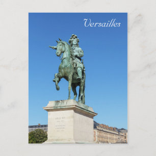 Statyn Equestrian Louis XIV i Versailles Vykort