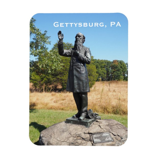 Statyn far William Corby i Gettysburg PA Magnet (Vertikal)