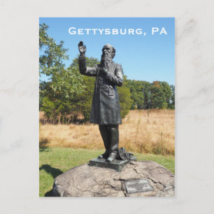 Statyn far William Corby i Gettysburg PA Vykort
