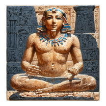 Statyn för det antika egyptiska skript