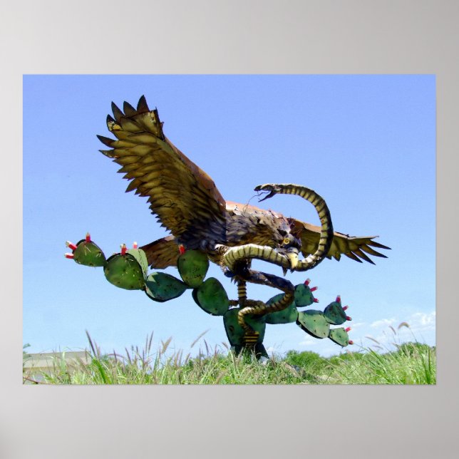 Statyn för Mexikos jacka i arm Poster (Framsidan)