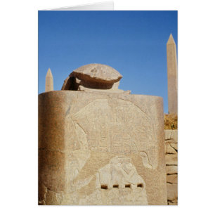 Statyn Helig scarab i Temple i Amun Hälsningskort