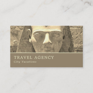 Statyn Kung Ramses II, Travel Agent Visitkort