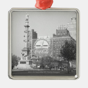 Statyn på amerikanstad kvadrerar B&W Julgransprydnad Metall