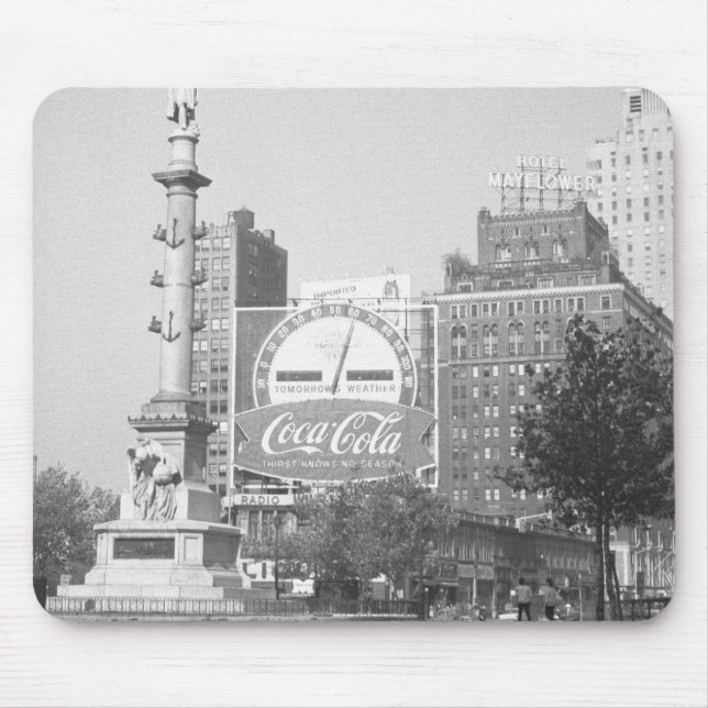 Statyn på amerikanstad kvadrerar B&W Musmatta (Framsidan)