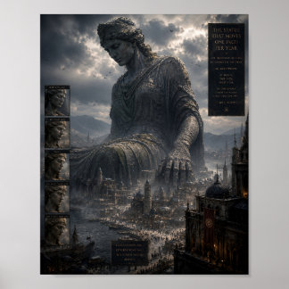 Statyn som rör sig en tum per år poster