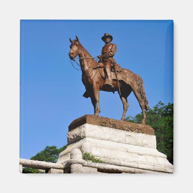 Statyn Ulysses S. Grant anger anslaget Magnet (Framsidan)