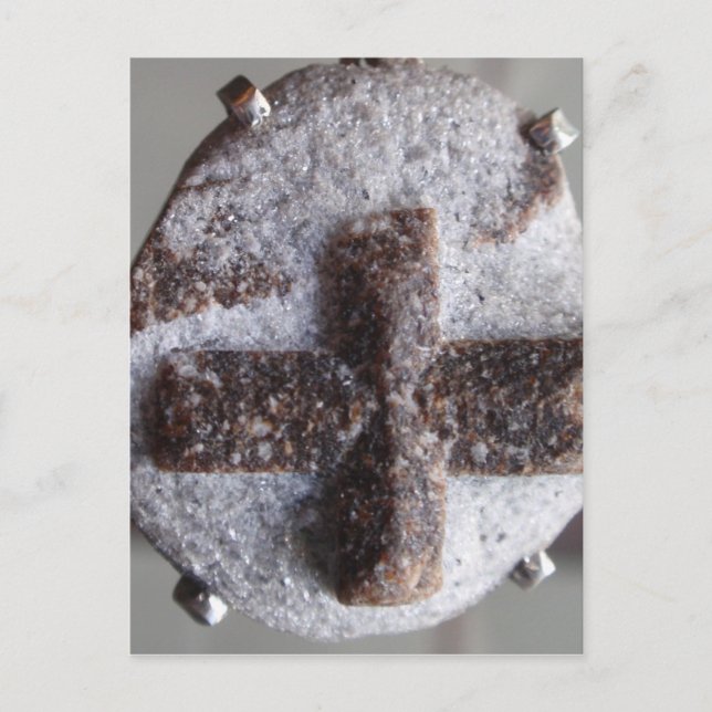 Staurolit, perfekt kristallskärning vykort (Framsida)