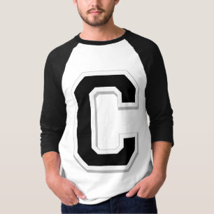 Stava det ut den initiala svart baseballskjortan t shirt