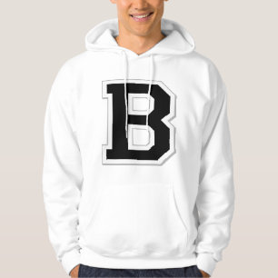 Stava det ut den initiala svart hoodien för brev  sweatshirt