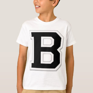 Stava det ut den initiala svart tröjan för brev  tee shirt