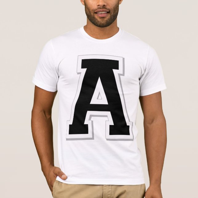 Stava det ut det initiala brev svart man tee (Framsida)