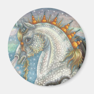 Stavad appled Unicorn HALLOWEEN MAGNET Round