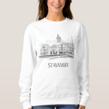 Stavanger Norge Beresh Streetscape Teckning Swe