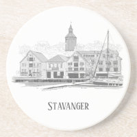 Stavanger Norge Beresh Streetscape Teckning