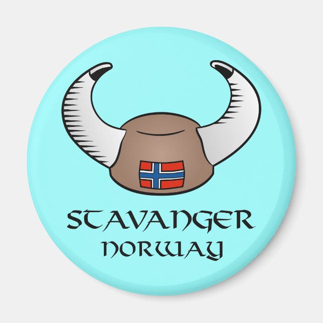 Stavanger Norge Viking Hat Magnet (Framsidan)