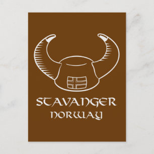 Stavanger Norge Viking Hat Vykort