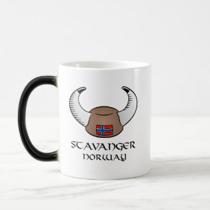 Stavanger norgeViking hatt Magisk Mugg