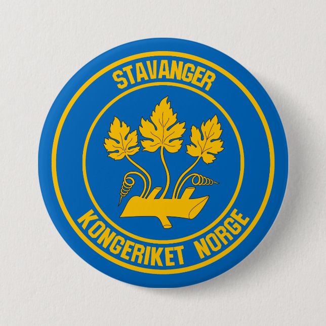 Stavanger Round Emblem Knapp (Framsida)