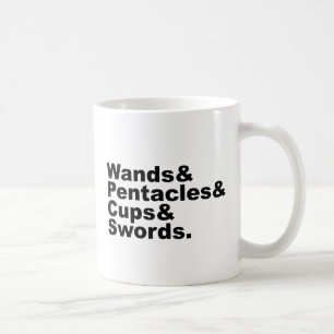 Stavar & Pentakler & Koppard & Svärd Tarotkort Kaffemugg