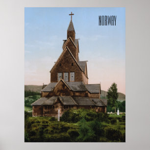 Stave Church i Norge Poster