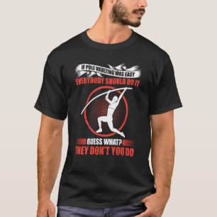 Stavhopp för friidrottslist Hög hoppare bana och T Shirt