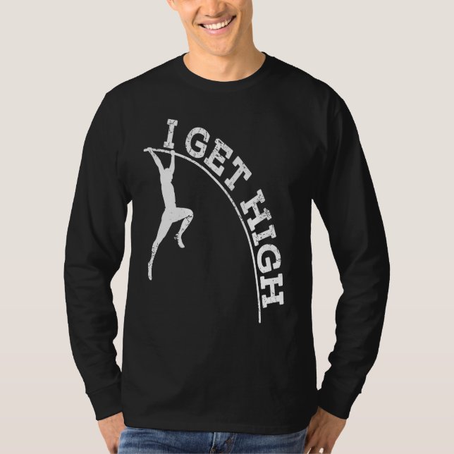 Stavhopp Rolig Stavhopp Friidrott Stav T Shirt (Framsida)