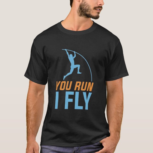 Stavhopp Stavhoppare Friidrott Atlet T Shirt (Framsida)